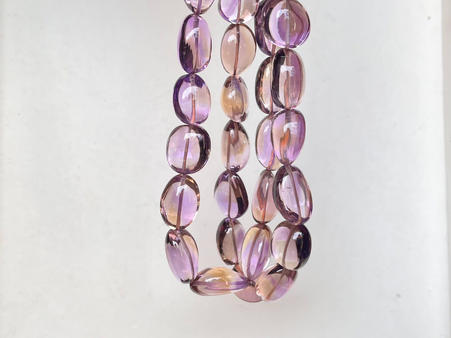 AAA Natural Ametrine Smooth Big Tumble Shape Clear Quality Beads