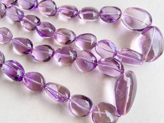 AAA Natural Pink Amethyst Smooth Big Tumble Shape Clear Quality Beads