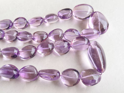 AAA Natural Pink Amethyst Smooth Big Tumble Shape Clear Quality Beads