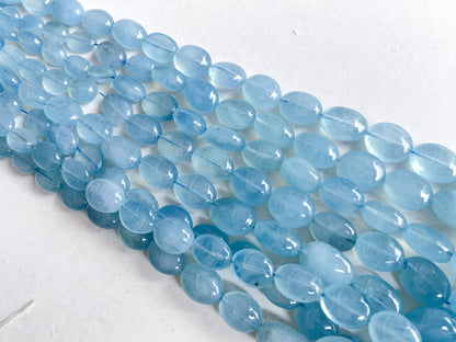 AAA Milky Aquamarine Smooth Tumble Shape Beads