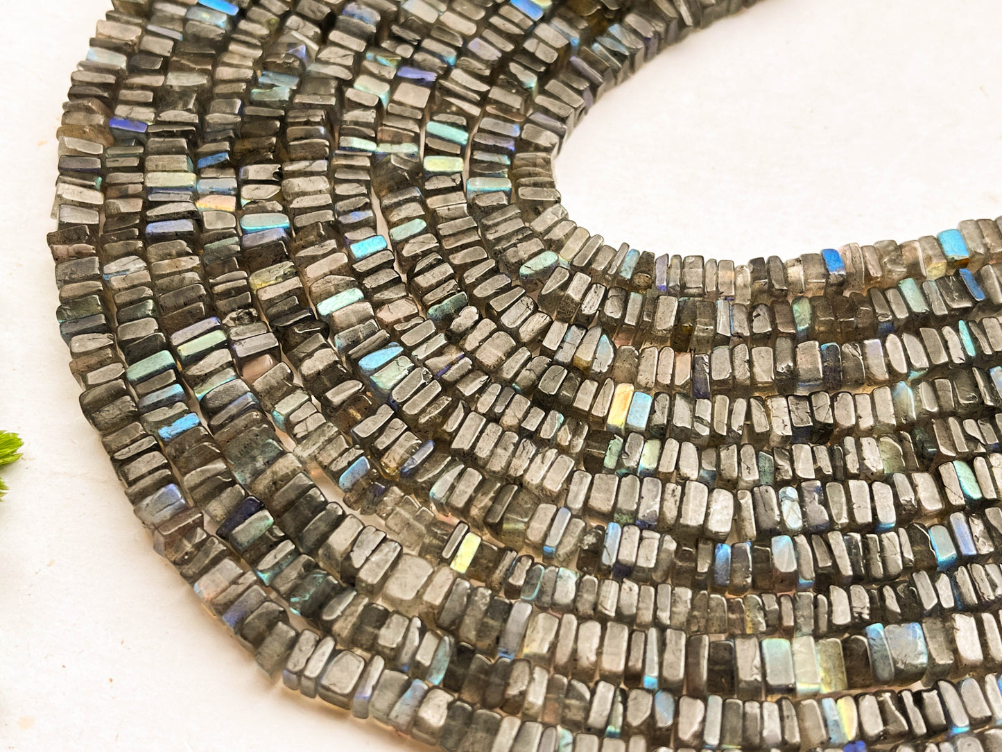 Labradorite Square Heishi shape beads Beadsforyourjewelry