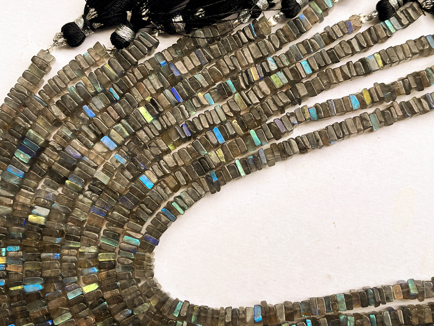 Labradorite Square Heishi shape beads Beadsforyourjewelry