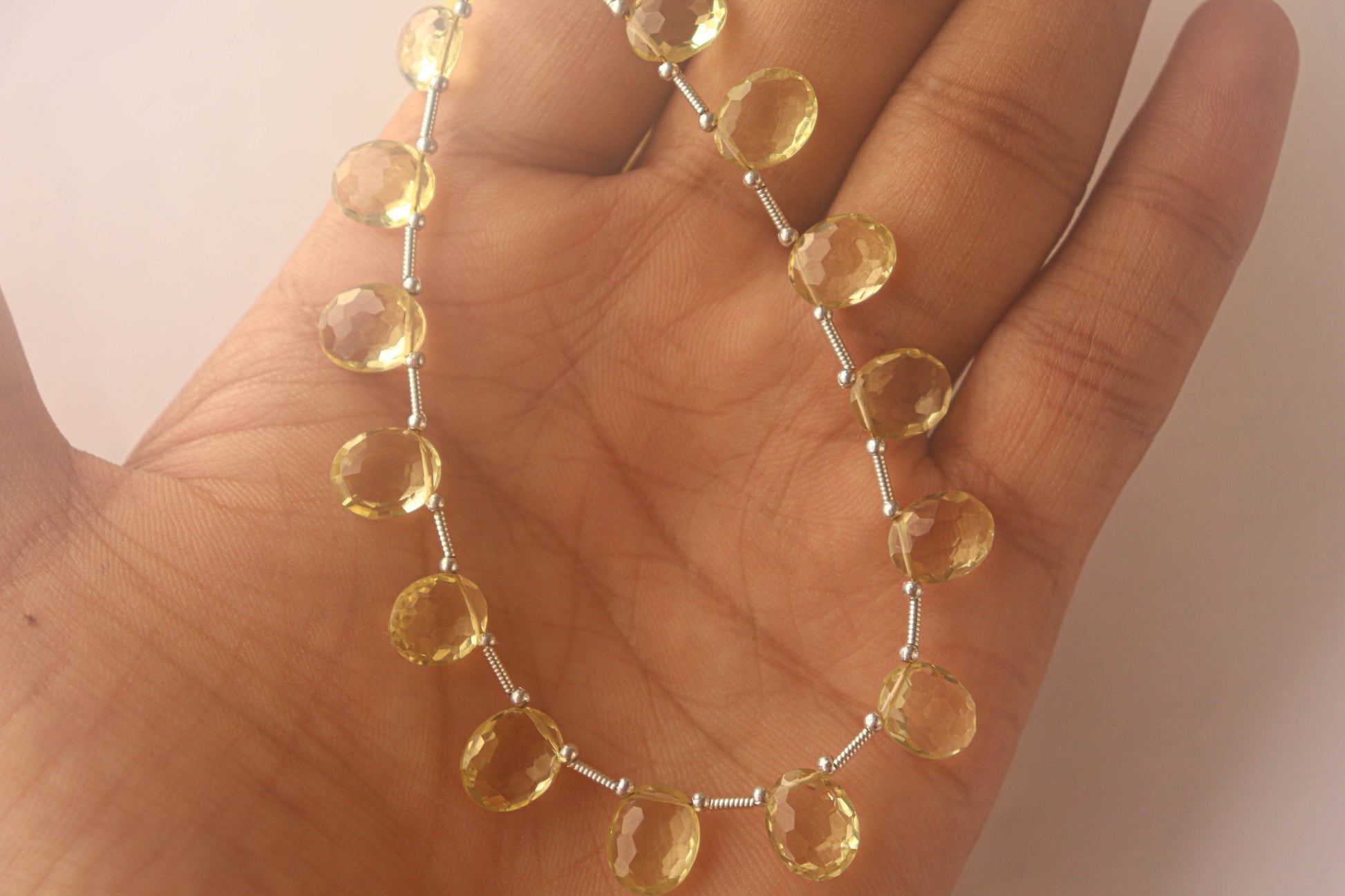 Lemon Quartz Oval Shape Beads Beadsforyourjewelry