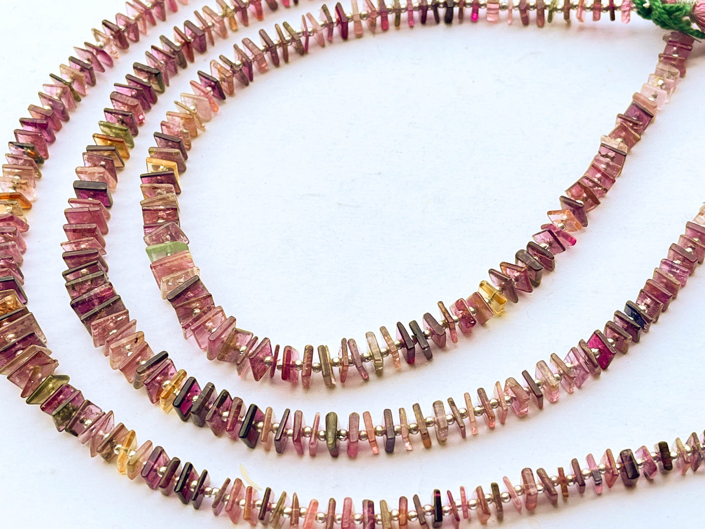 Multi Tourmaline Smooth Square shape Heishi beads | 10 Inch Beadsforyourjewelry