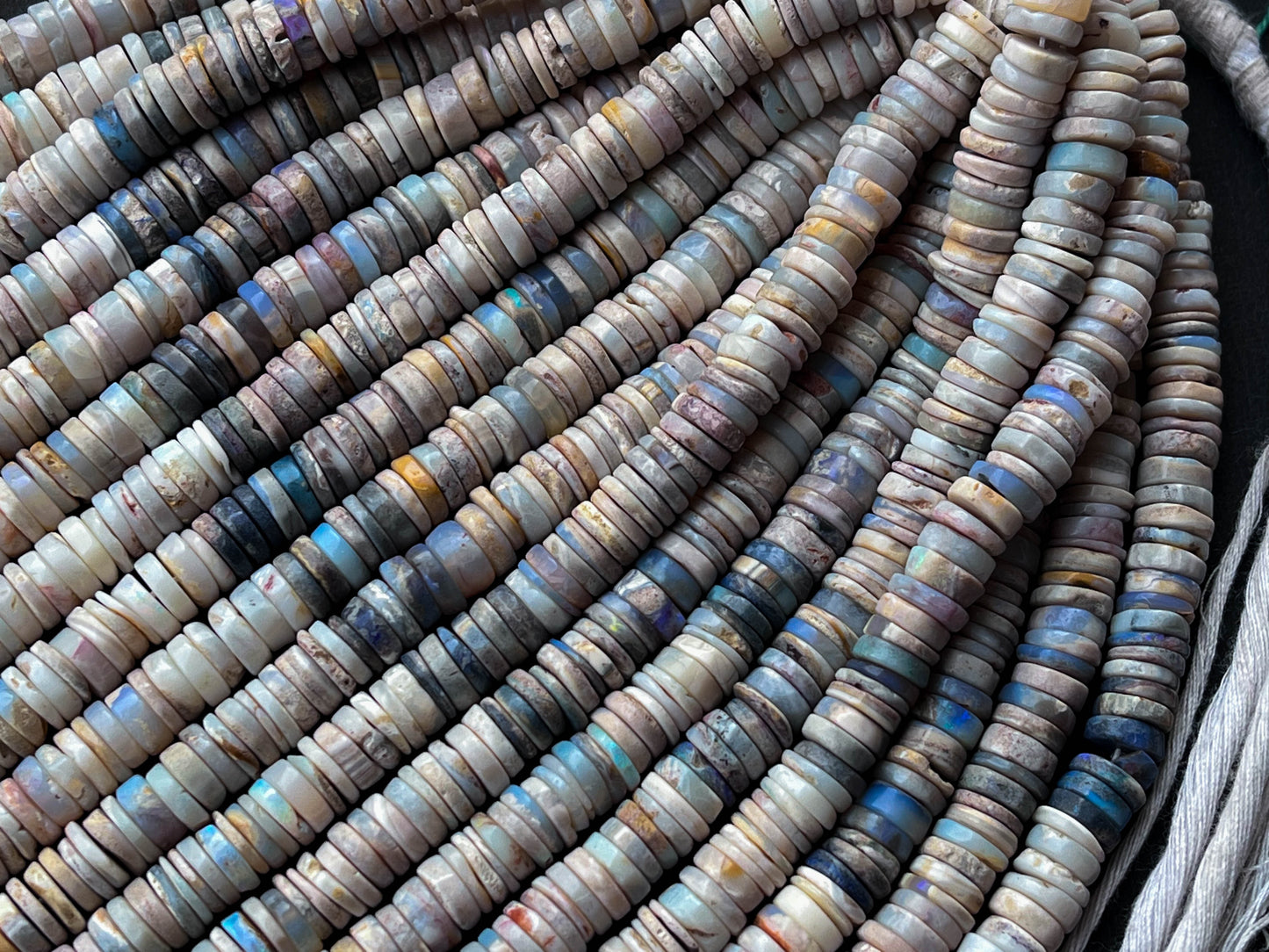 Natural  Australian Opal Smooth Beads Beadsforyourjewelry