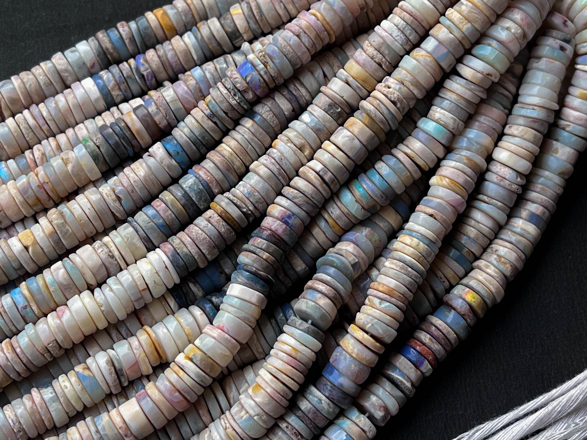 Natural  Australian Opal Smooth Beads Beadsforyourjewelry