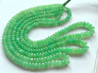 Natural Chrysoprase Smooth Rondelle Beads Beadsforyourjewelry