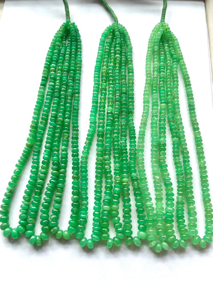 Natural Chrysoprase Smooth Rondelle Beads Beadsforyourjewelry