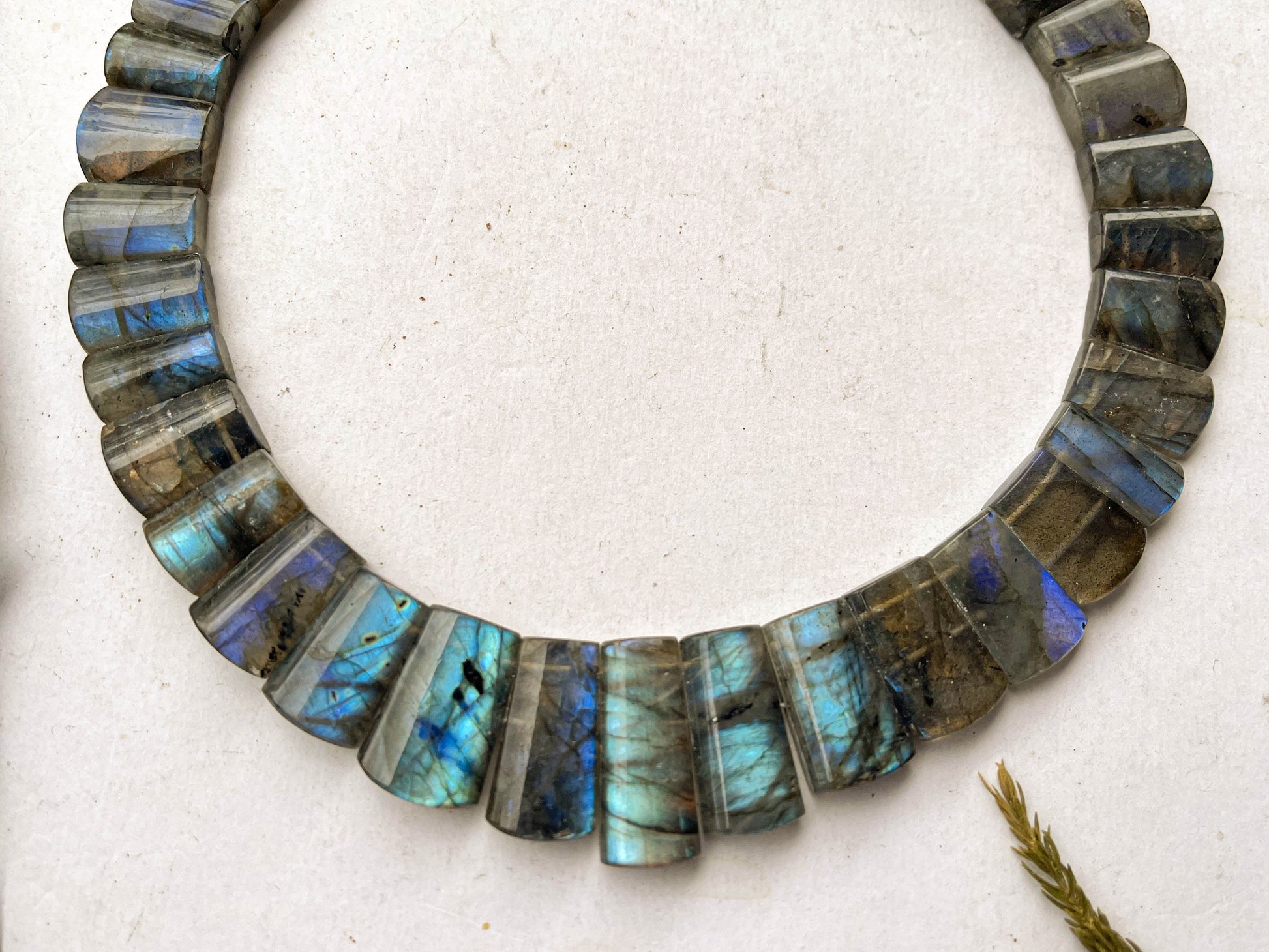 Natural Labradorite Multi Fire Bib Necklace, Cleopatra Egyptian Necklace, Fancy Beach Jewelry, AAA+ Labradorite Choker Handmade Necklace Beadsforyourjewelry