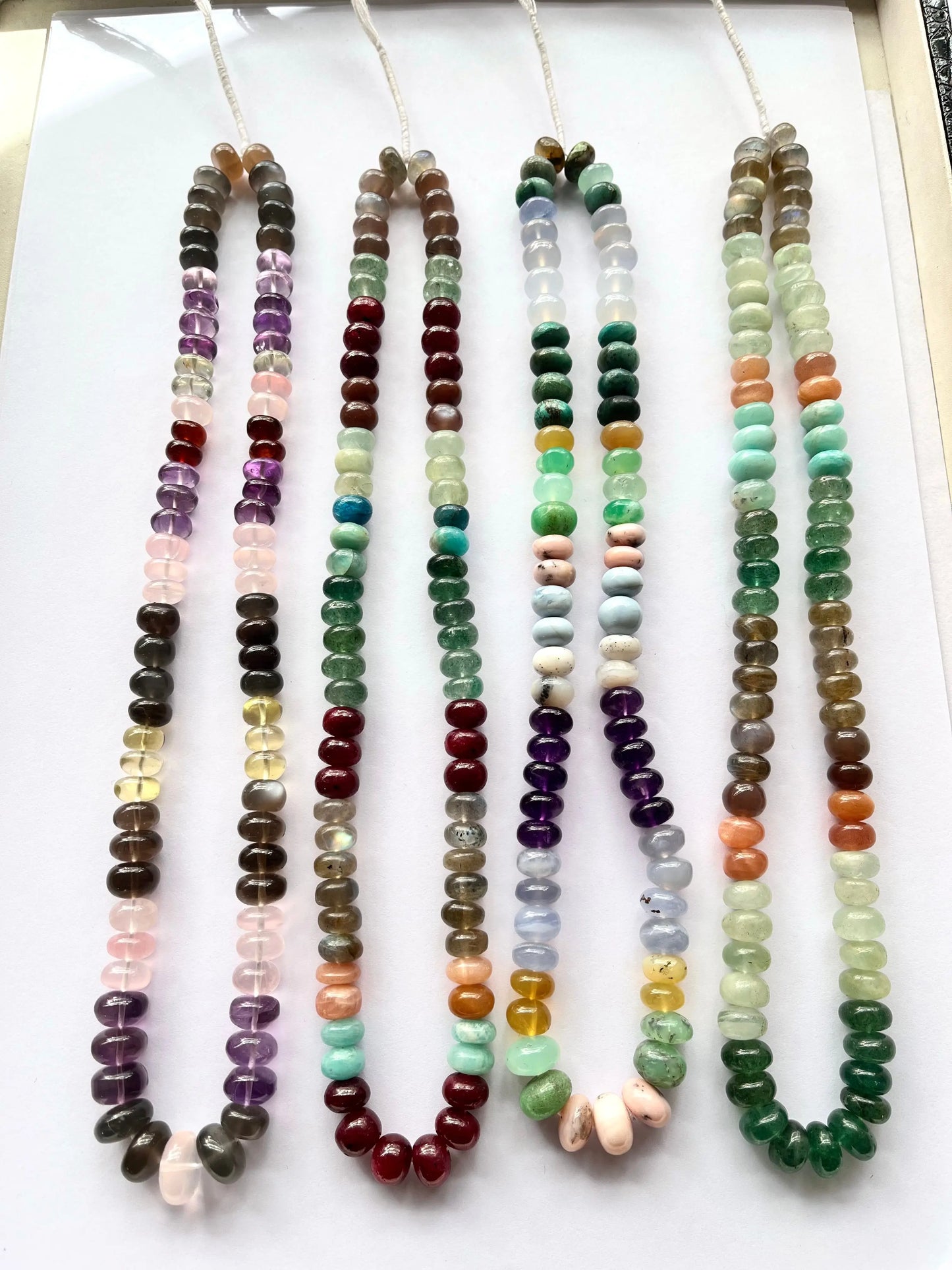 Natural Mix gemstones smooth rondelle beads Beadsforyourjewelry