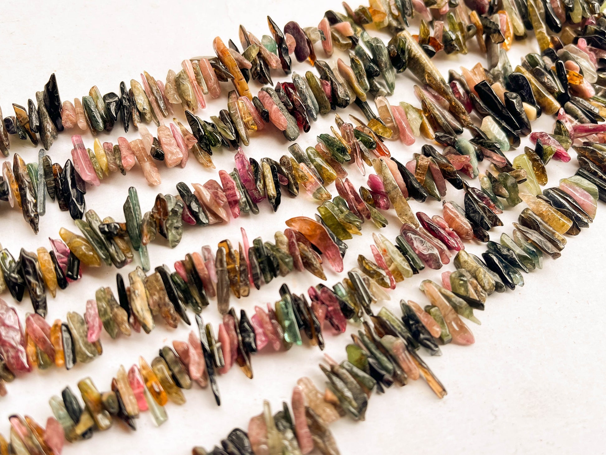 Natural Multi Tourmaline Long Stick shape beads Beadsforyourjewelry