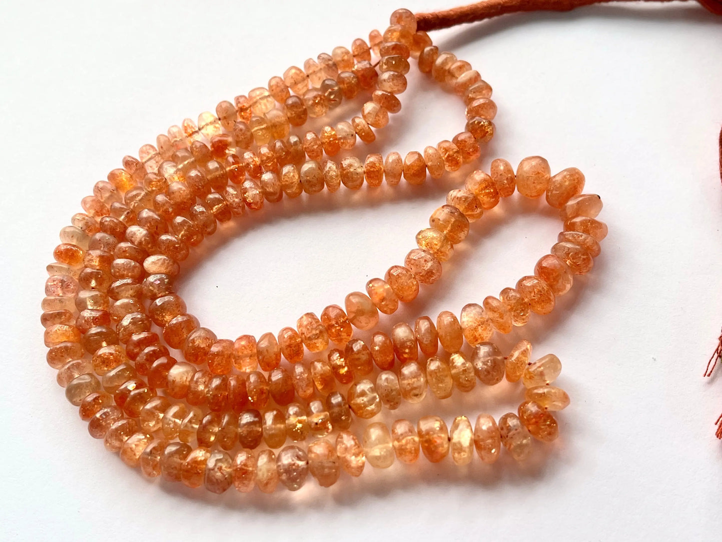 Natural Oregon Sunstone Smooth Rondelle Beads Beadsforyourjewelry