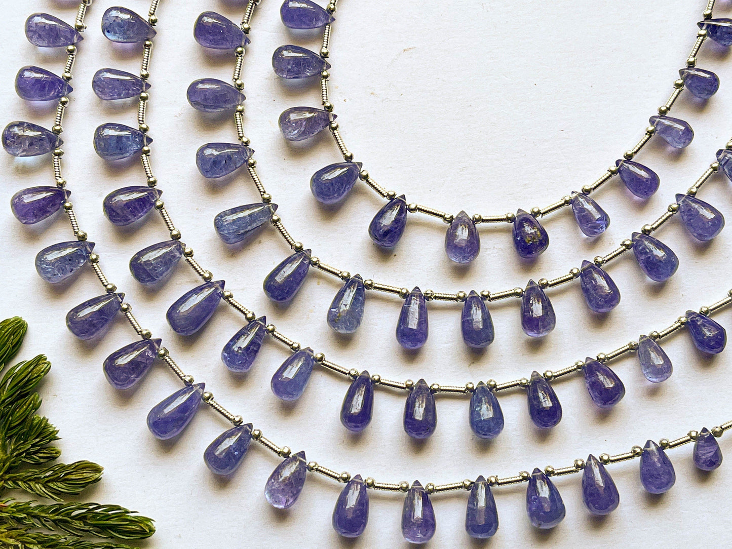 Natural Tanzanite Smooth Drops, Tanzanite Teardrops, Tanzanite Gemstone Drops, Tanzanite Beads, Tanzanite Briolette, 20 Pieces BFYJ40-3 Beadsforyourjewelry