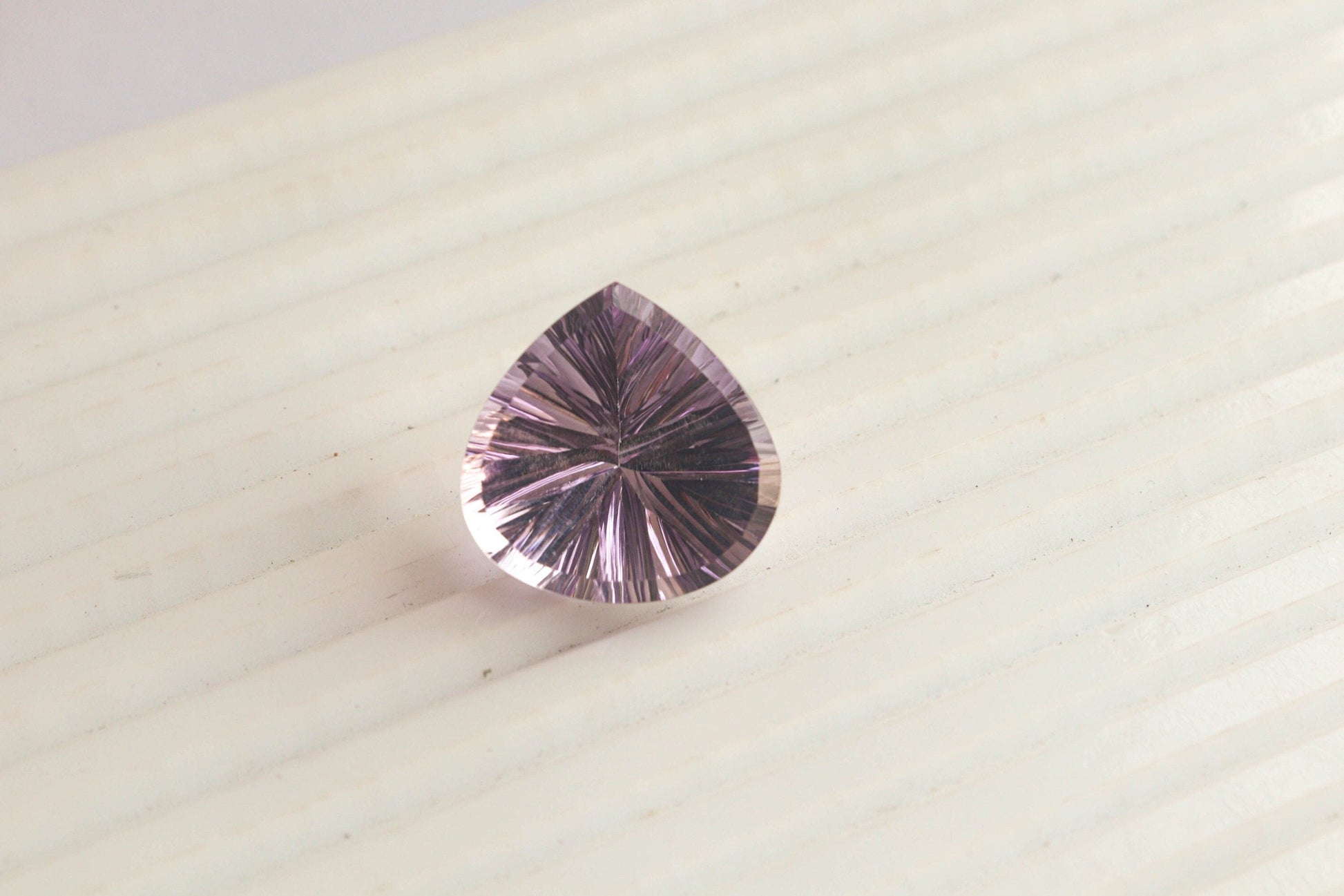 Pink Amethyst Pear Concave Cut Gemstone | 21x21mm | Natural Pink Color Amethyst Loose Gemstone Jewelry Beadsforyourjewelry