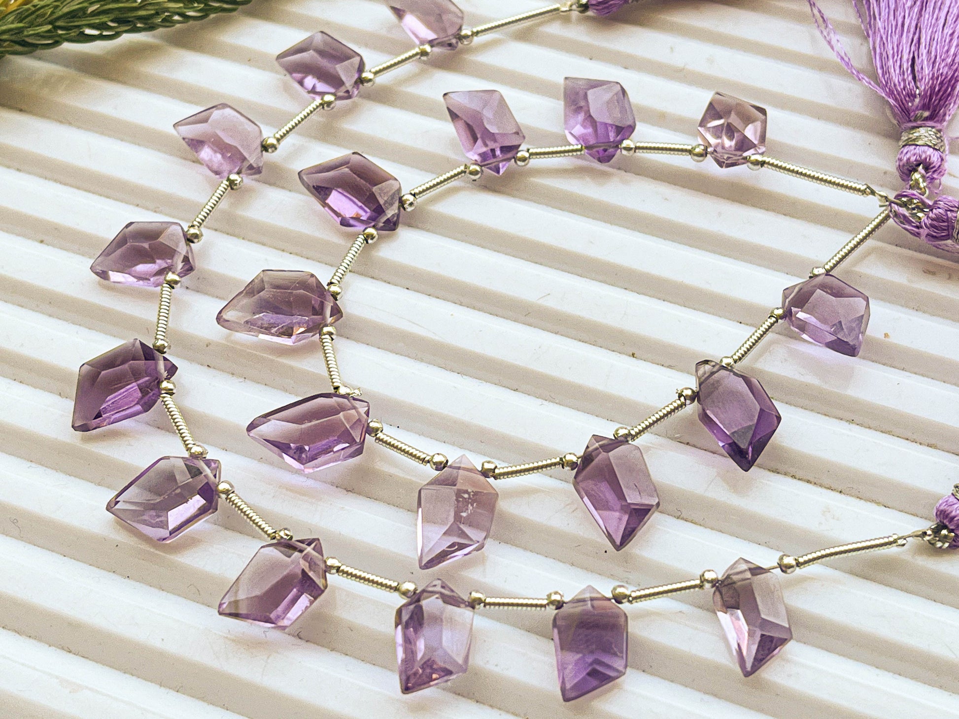 Pink Amethyst Spindle Cut Stone beads | 13x8x6mm Beadsforyourjewelry