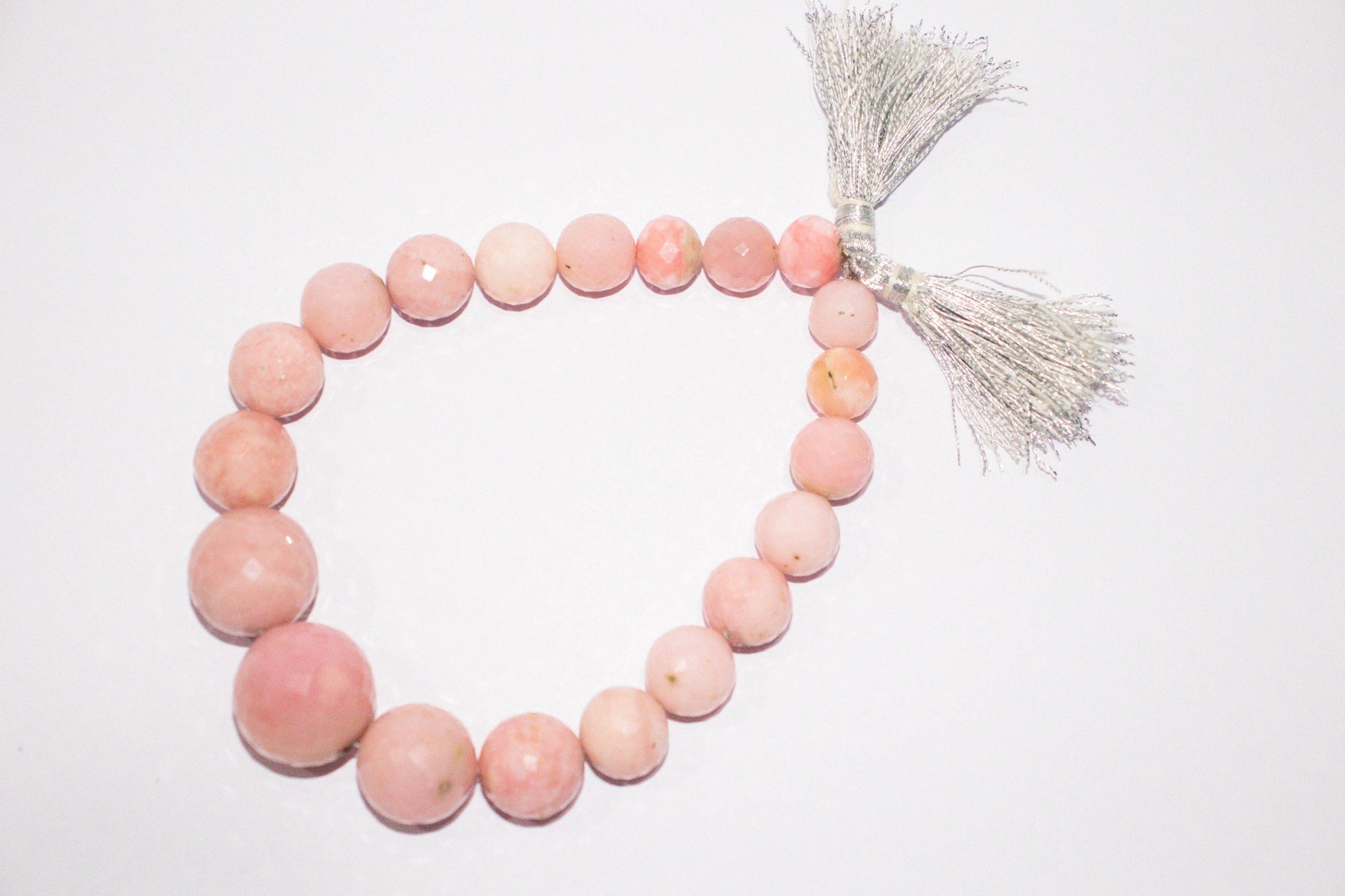 Pink Opal Round faceted beads | Full Strand 20 Pieces | 8-18 mm | 9 inch long | Pink Opal beads | Pink opal faceted beads |  Gemstone Beadsforyourjewelry