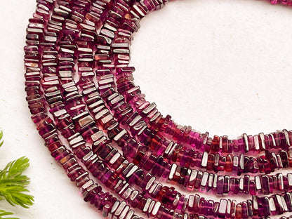 Rhodolite Heishi shape beads Beadsforyourjewelry