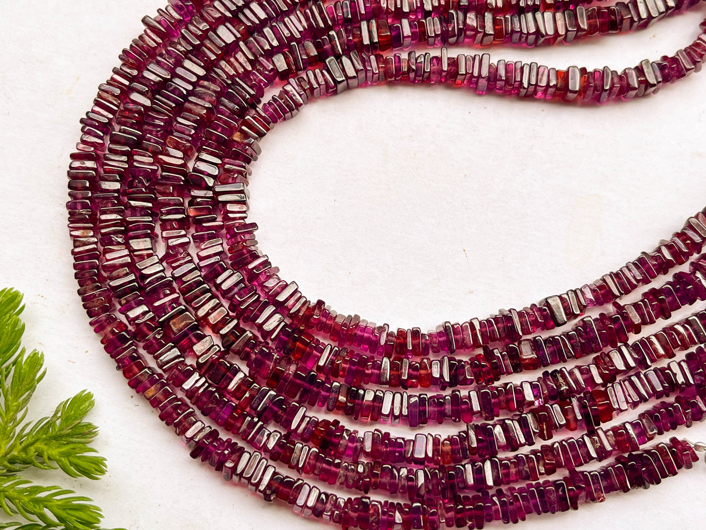 Rhodolite Heishi shape beads Beadsforyourjewelry