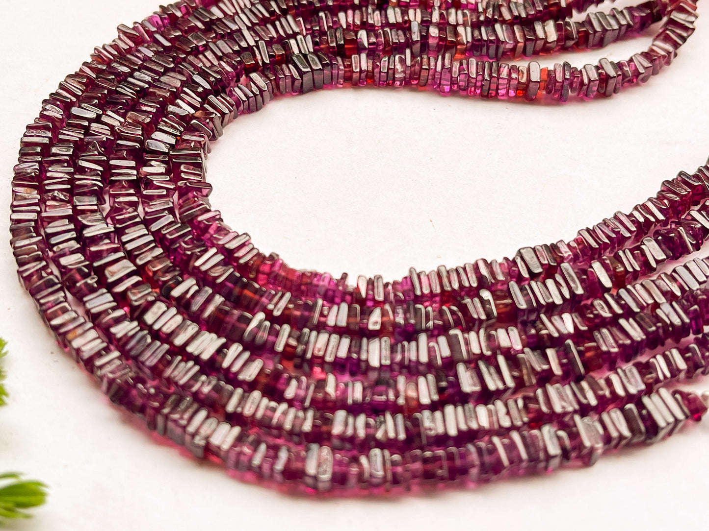 Rhodolite Heishi shape beads Beadsforyourjewelry