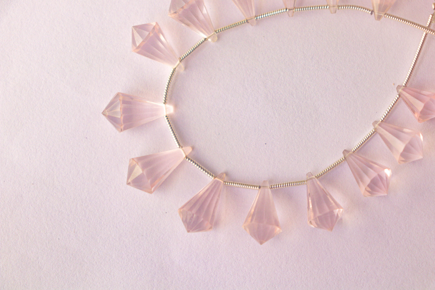 Rose Quartz Fancy Shape Drops Beadsforyourjewelry