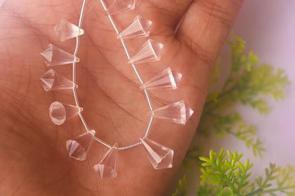 Rose Quartz Fancy Shape Drops Beadsforyourjewelry