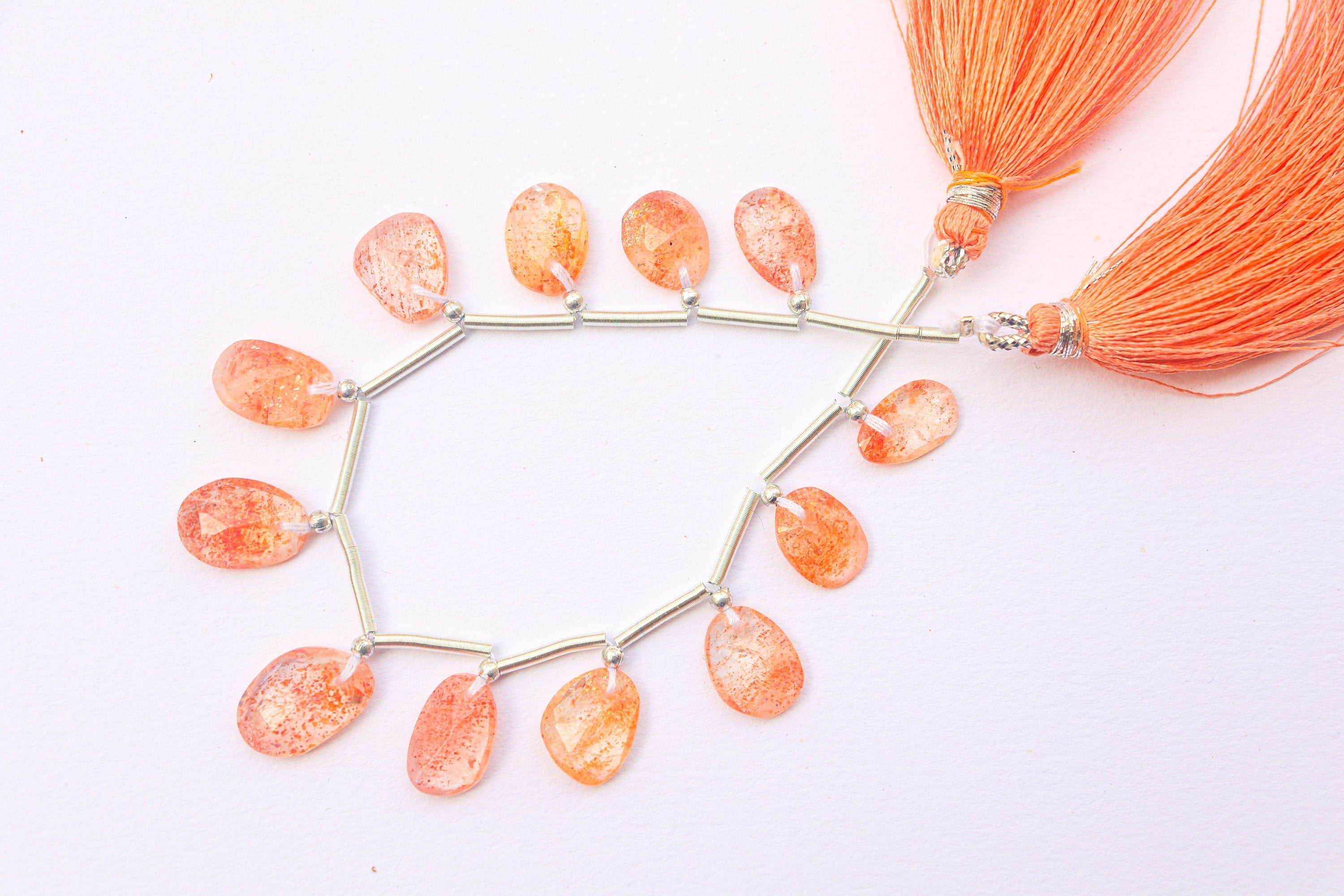 10 Pieces Sunstone Faceted Uneven high quality Face Drill Natural Gemstone Beads Strand | 20x11x6 to 8x7.5x3 mm | Briolette Sunstone Beads