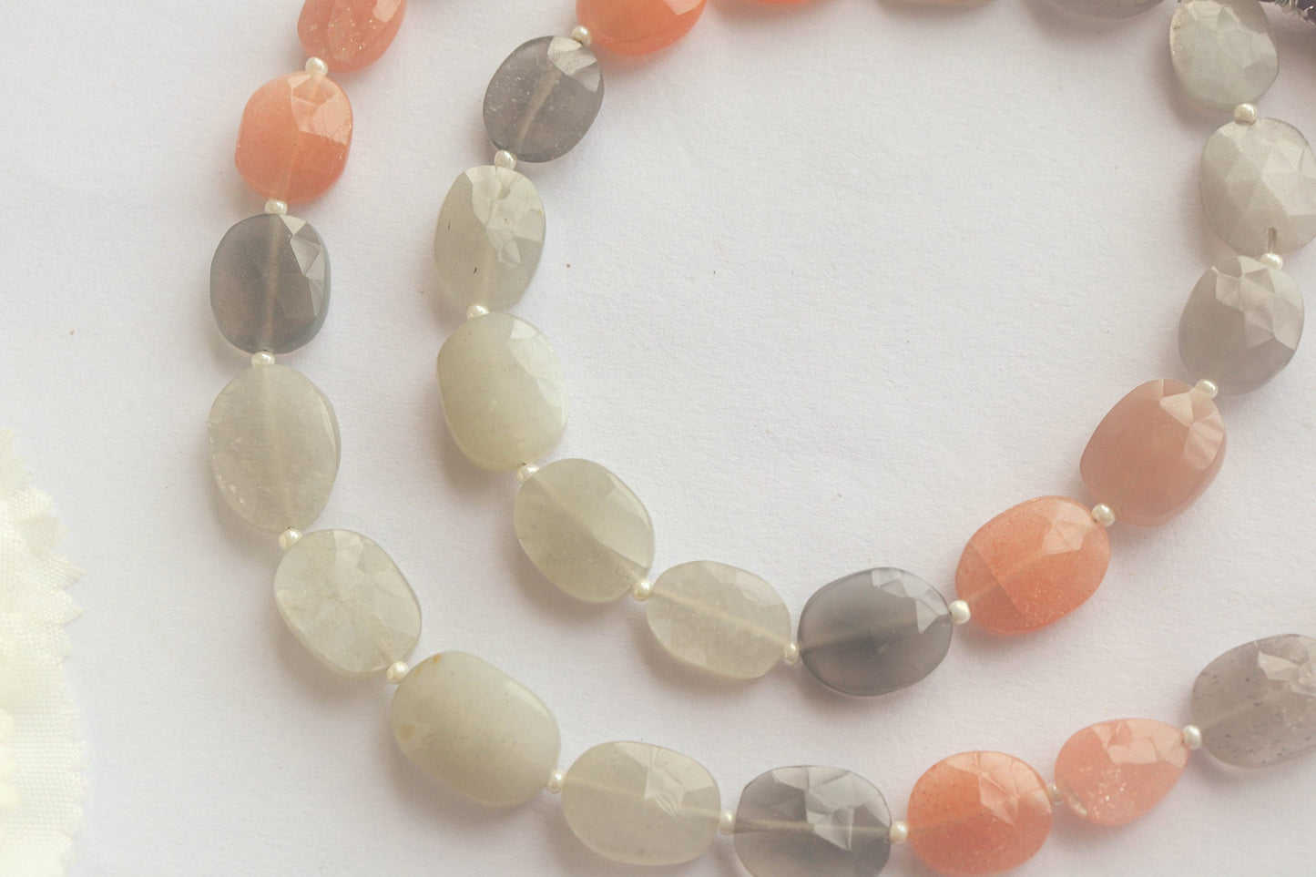 Mix Moonstone Oval Shape faceted beads