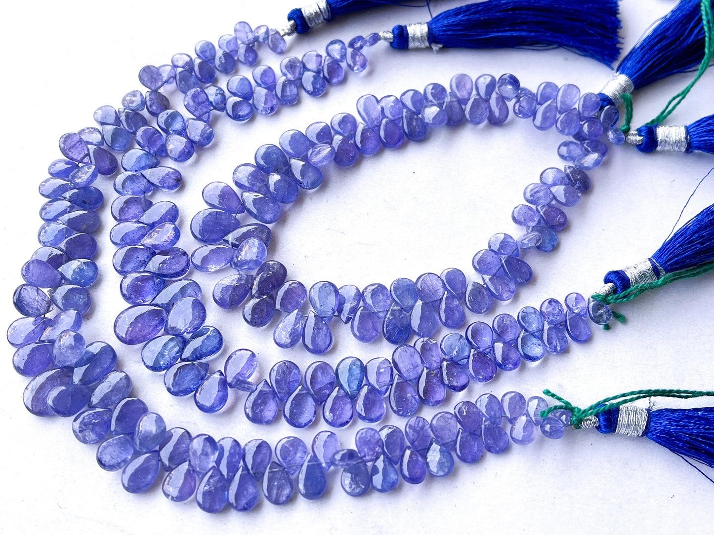 Natural Tanzanite Smooth Pear Shape Briolette Beads, Tanzanite Beads for Jewelry making, Tanzanite teardrops, Tanzanite briolette