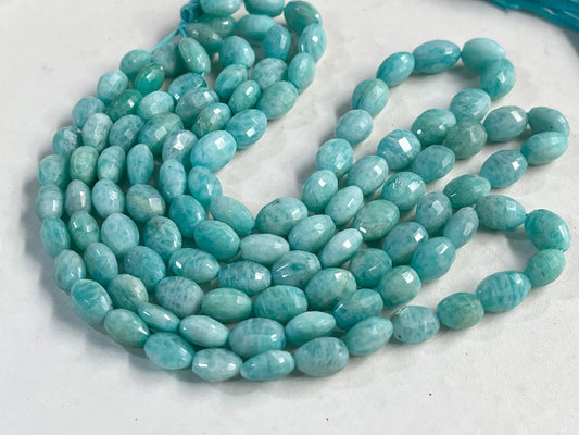 Amazonite Oval Shape Step cut Beads