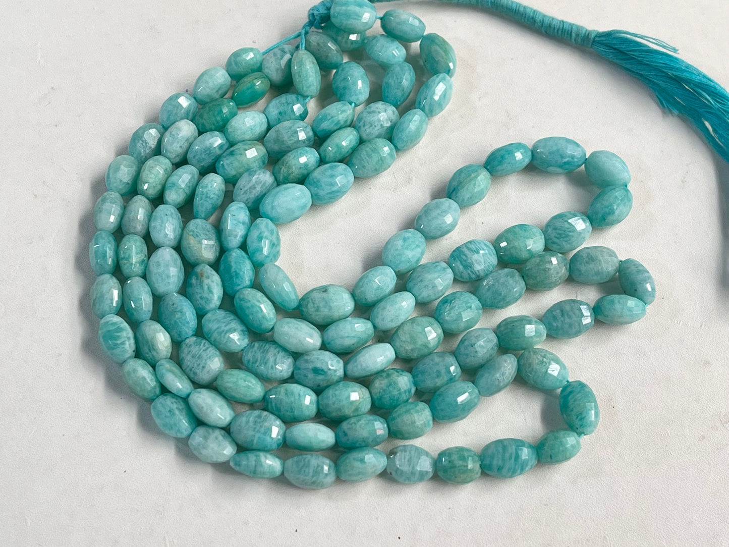 Amazonite Oval Shape Step cut Beads