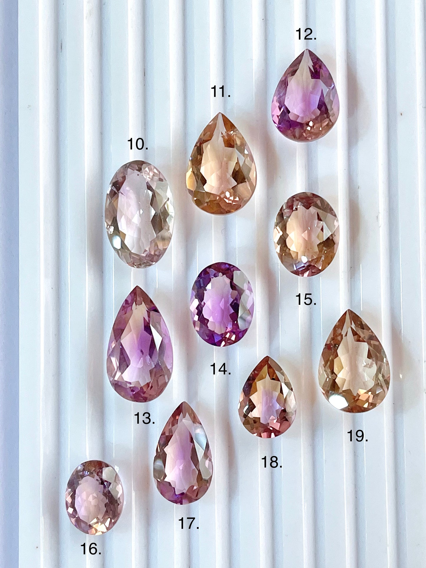 Natural Ametrine Gemstone Pair for Earrings, Rings or Pendant Making