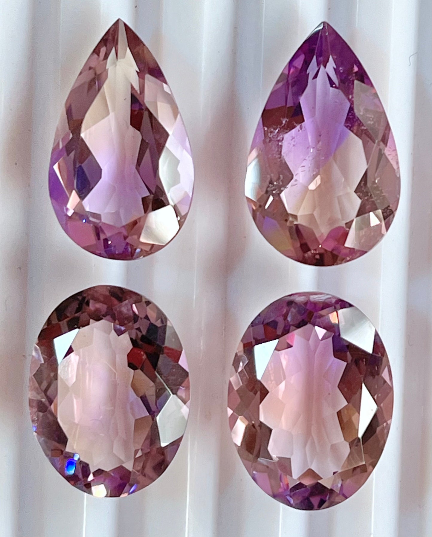 Natural Ametrine Gemstone Pair for Earrings, Rings or Pendant Making