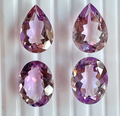 Natural Ametrine Gemstone Pair for Earrings, Rings or Pendant Making