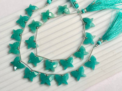 Amazonite Carved faceted butterfly shape beads