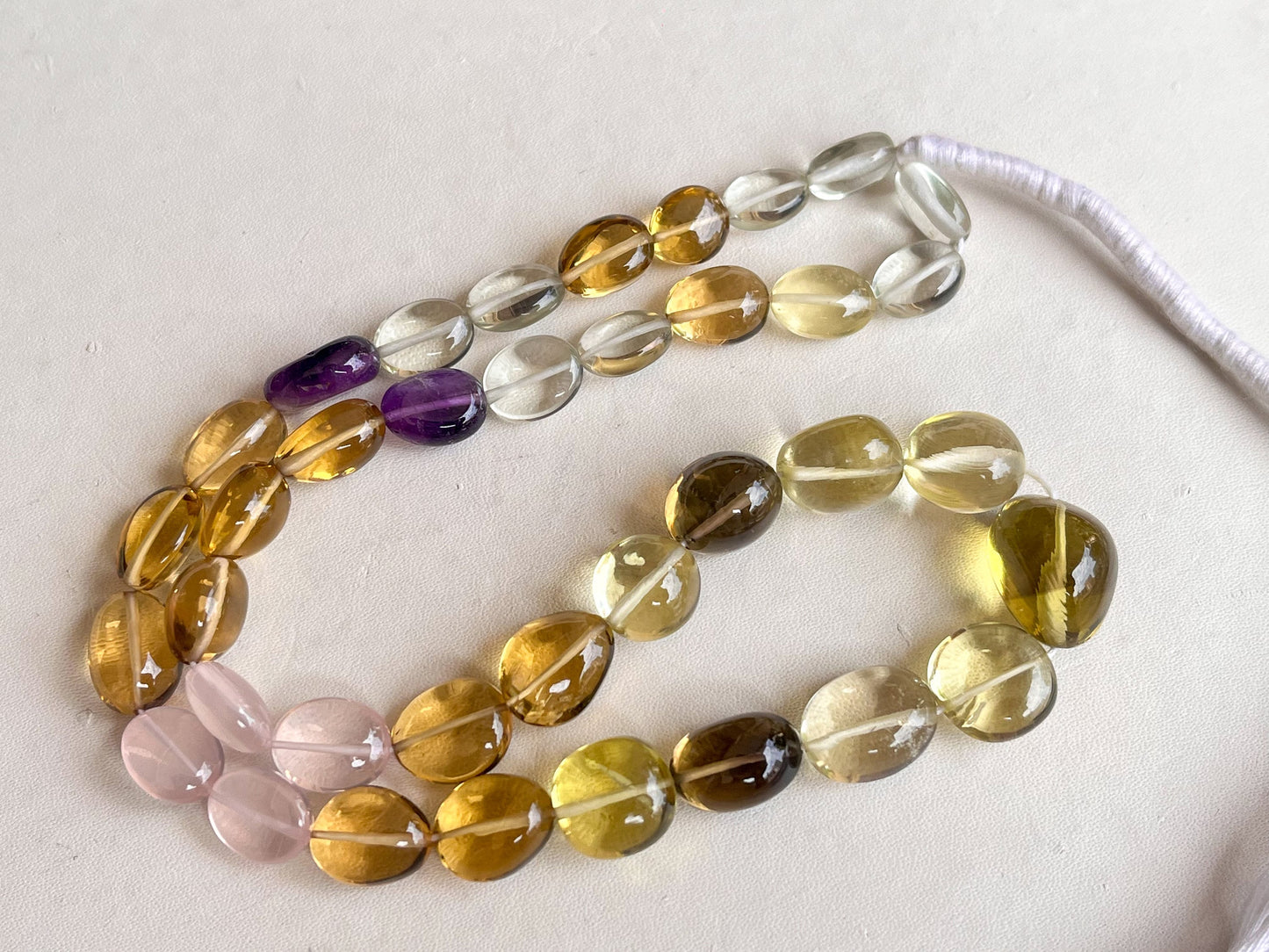 Multi Gemstones Smooth Tumble Shape Beads