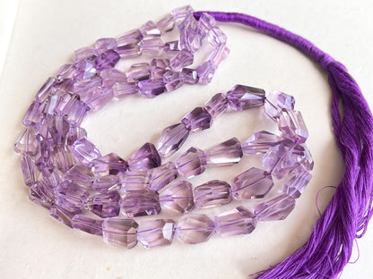 AAA Natural Pink Amethyst faceted Tumble Shape Clear Quality Beads