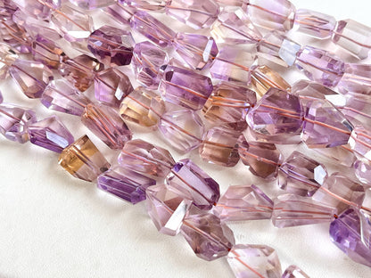 Natural Ametrine faceted Tumble Shape Clear Quality Beads