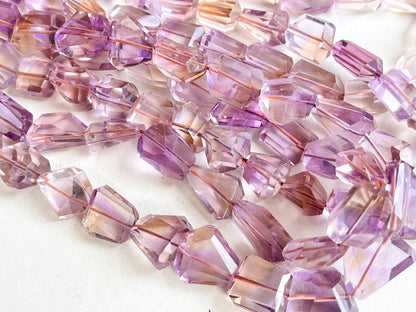 Natural Ametrine faceted Tumble Shape Clear Quality Beads