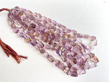 Natural Ametrine faceted Tumble Shape Clear Quality Beads