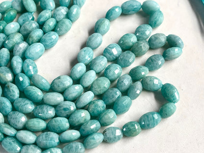 Amazonite Oval Shape Step cut Beads