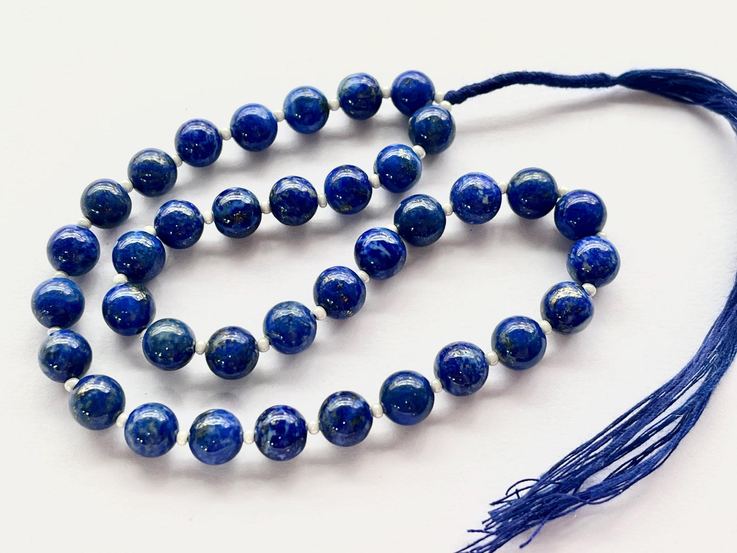 12 Inch Lapis Lazuli Gemstone Ball Shape Beads