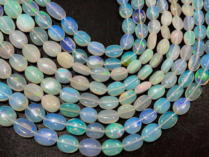 Natural Ethiopian Opal Smooth Oval Shape Beads bunch-1