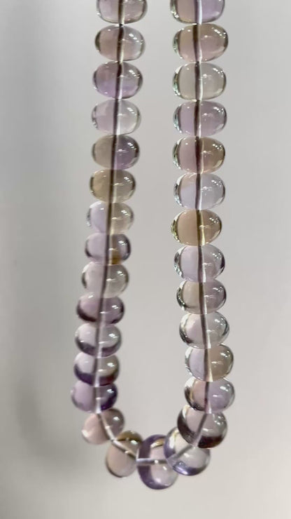 AAA Natural Ametrine Smooth Rondelle Shape Beads