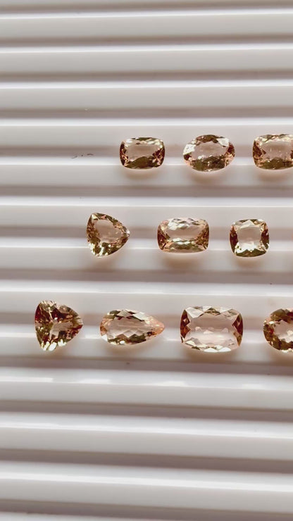 Exclusive! Peach Morganite Mix shape loose gemstone