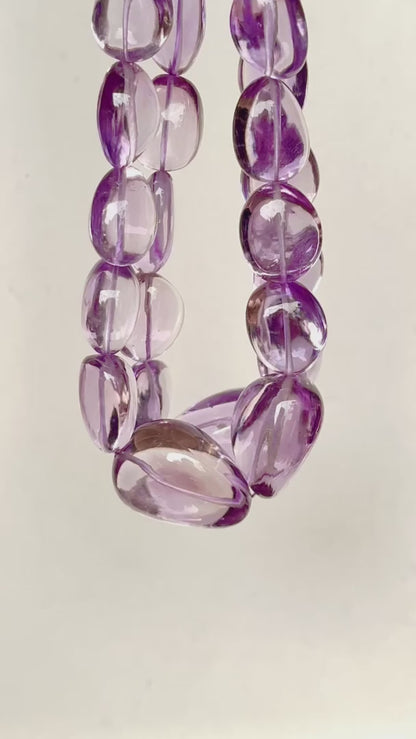 AAA Natural Pink Amethyst Smooth Big Tumble Shape Clear Quality Beads