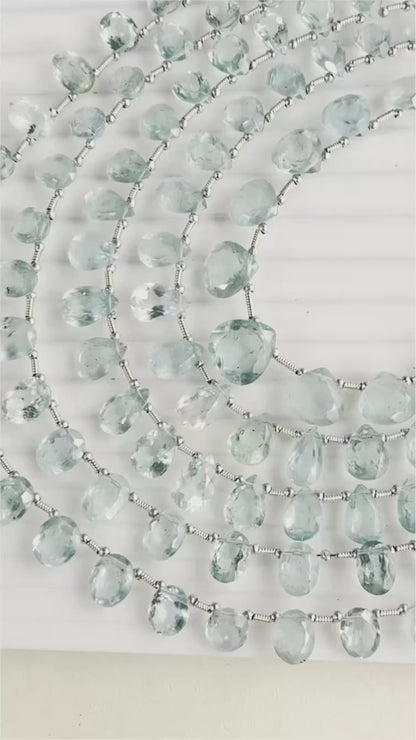 Natural Aquamarine Cut stone Beads