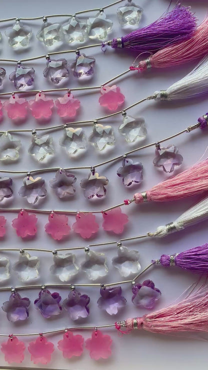 Sakura Flower Beads, Cherry Blossom Crystal Beads