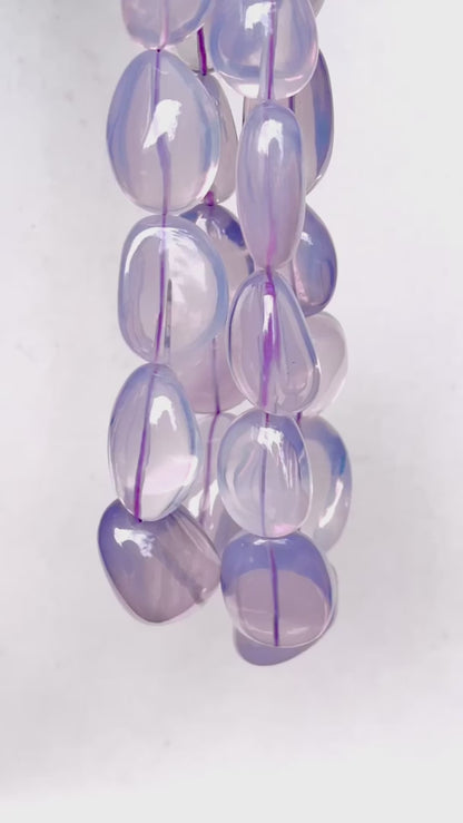 AAA Natural Lavender Quartz Smooth Big Tumble Shape Clear Quality Beads