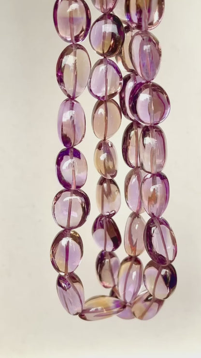 AAA Natural Ametrine Smooth Big Tumble Shape Clear Quality Beads